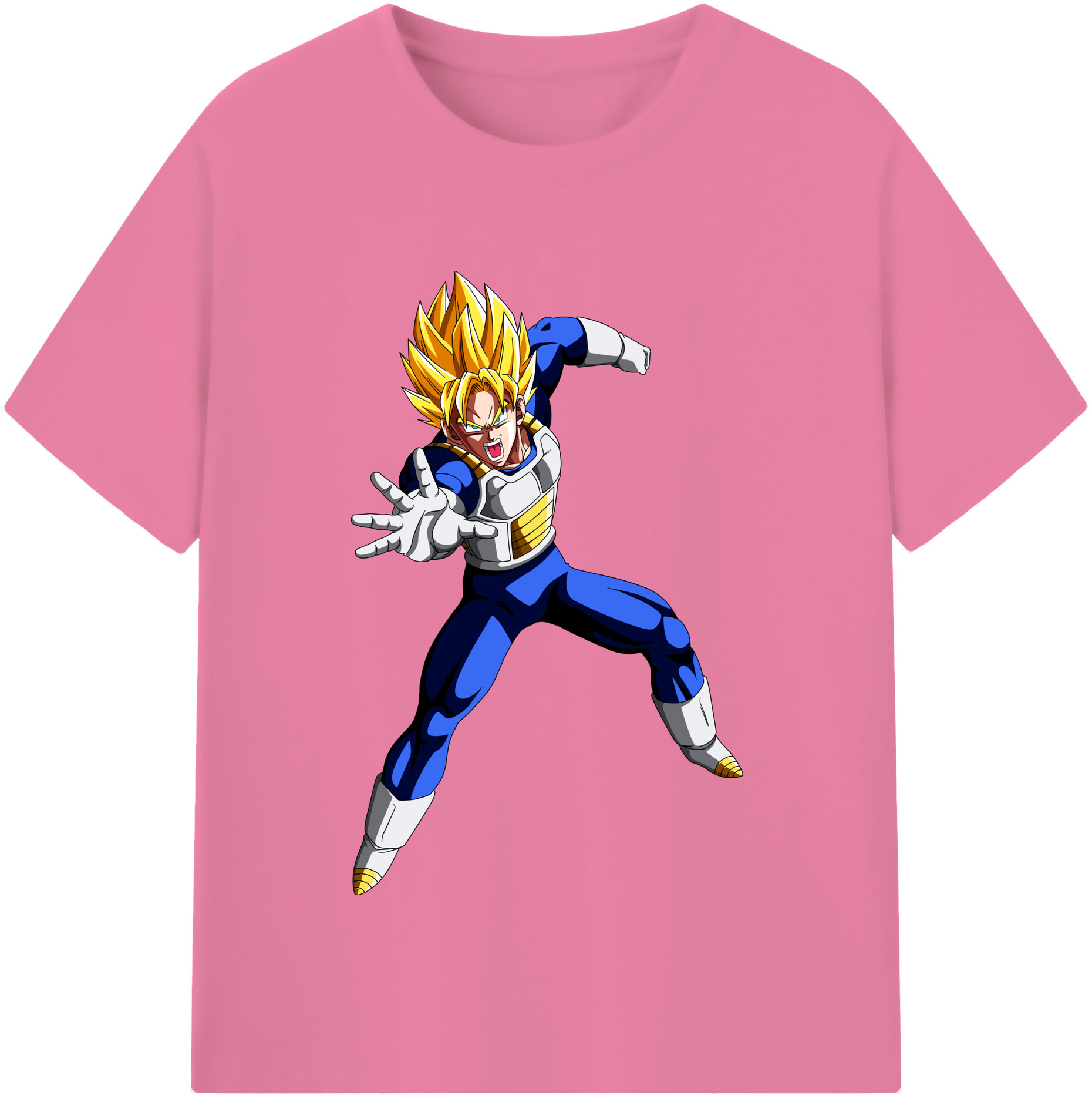 （画像用） ドラゴンボール ベジータ四世（Bejīta Yonsei）DRAGON BALL Vegeta IV 綿100％半袖Tシャツ（フロントプリント）